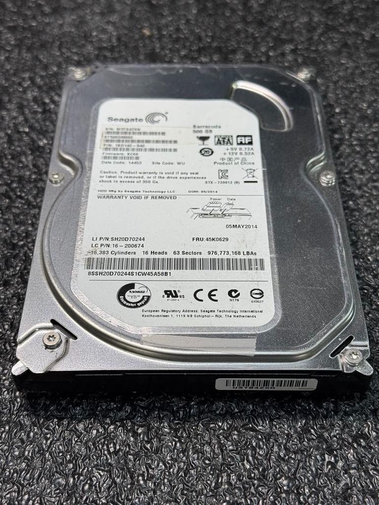 Lenovo SH20D70244 ST500DM002 500GB 7.2K RPM 16 MB FW KC66 DC 14453 SATA HDD 3.5"