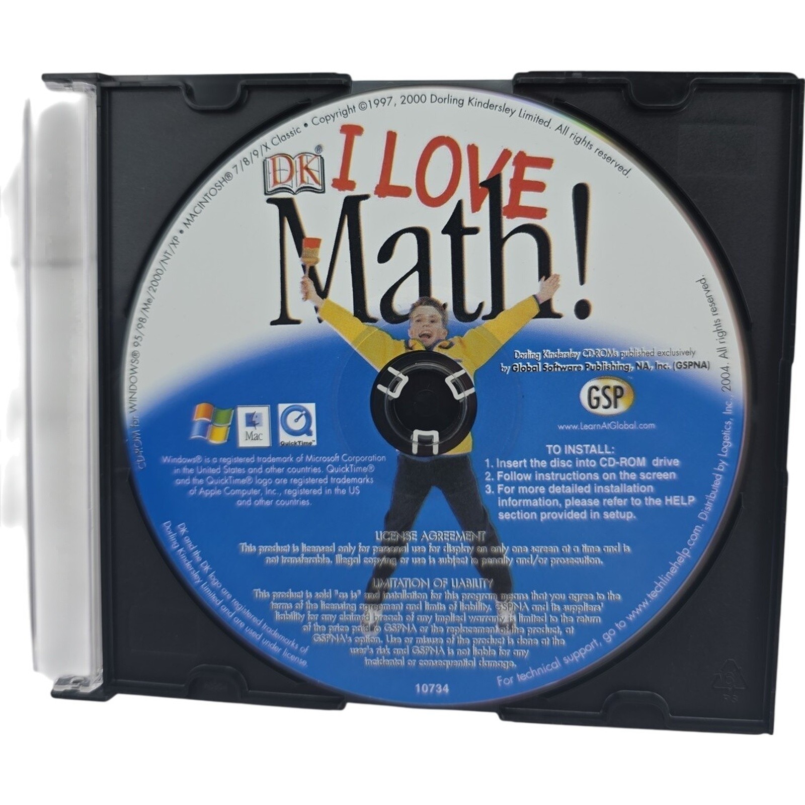 I Love Math DK Interactive Learning CD ROM For Windows MAC Tested and Working