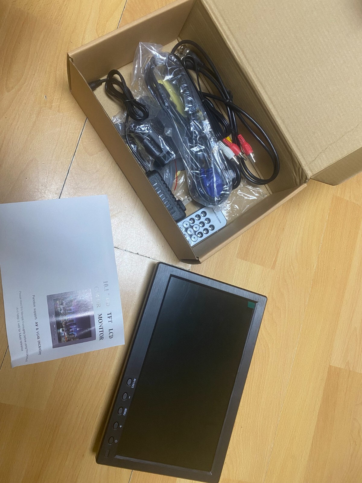10.1” INCH HD TFT LCD Color Monitor - Black