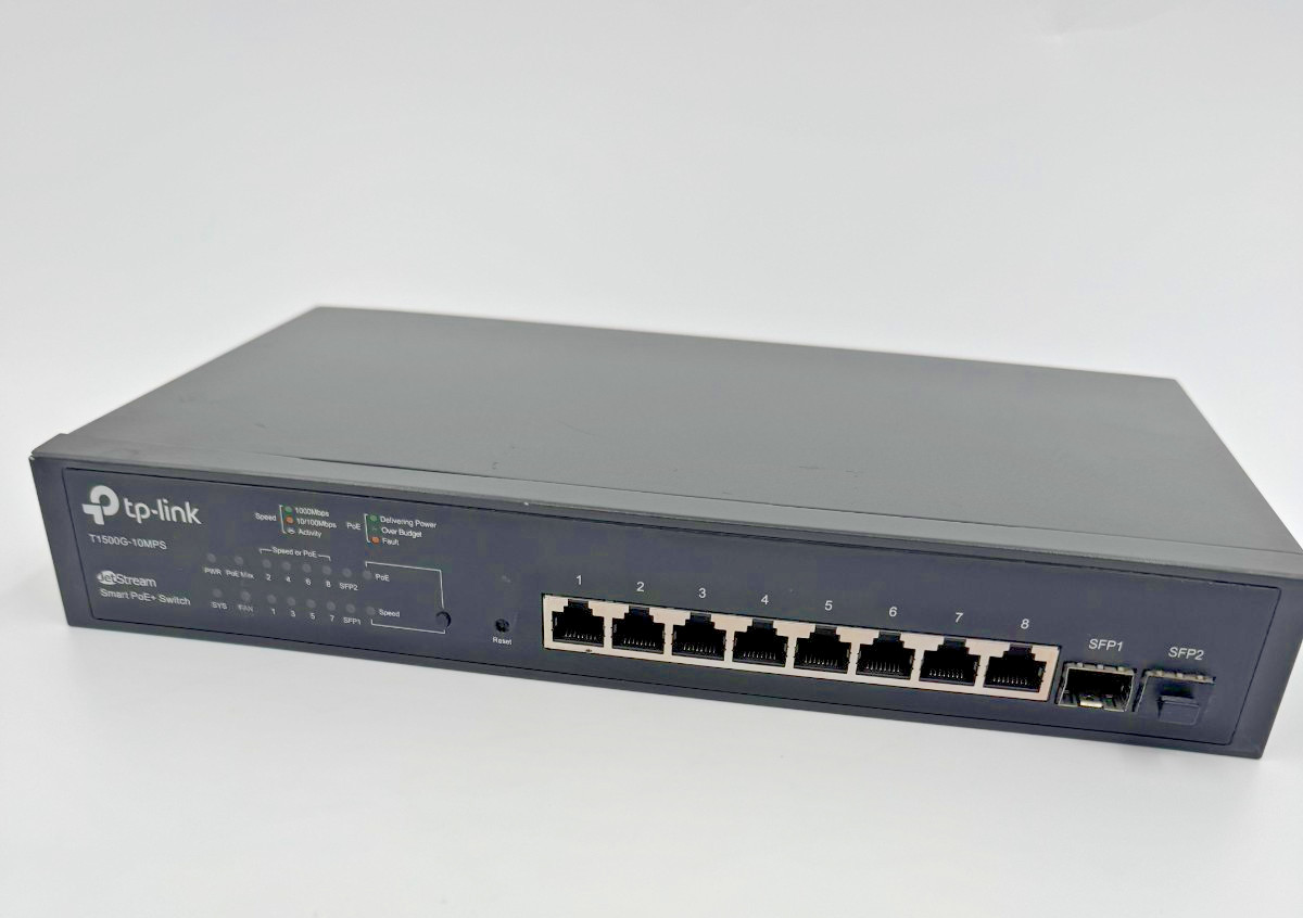 TP-LINK T1500G-10MPS JetStream 8-Port Gigabit Smart PoE+ Switch 2 SFP