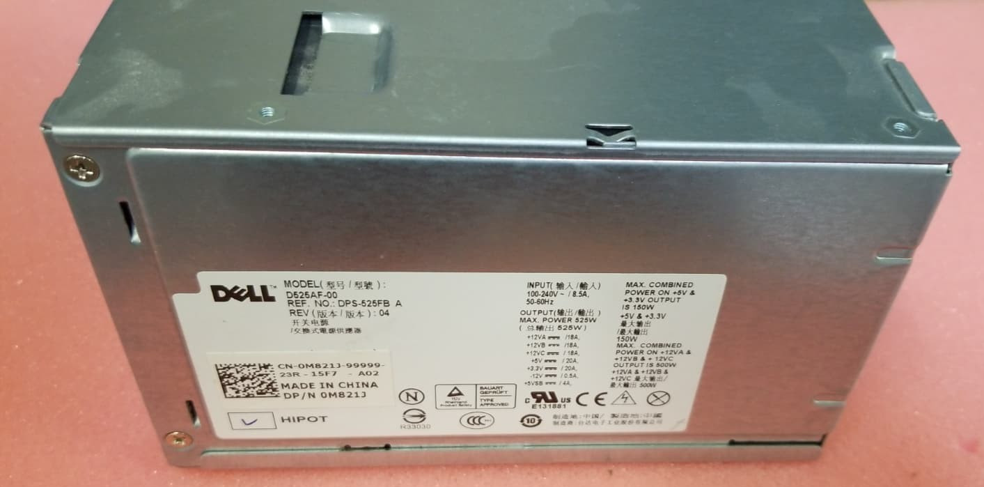 1pcs Used DELL T3500 525W H525AF-00 M821J 06W6M1 0G05V  US SELLER