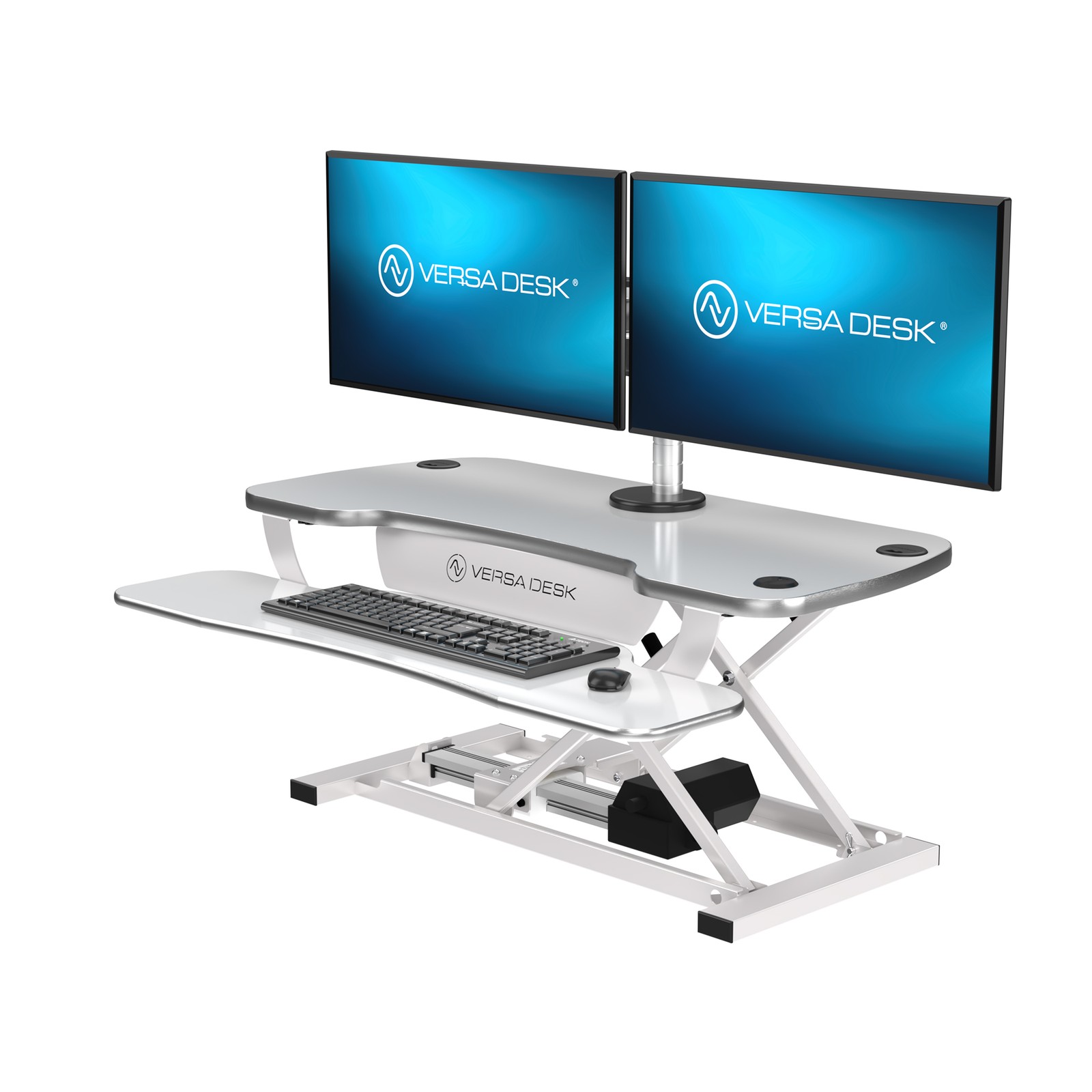 PowerPro Electric Standing Desk Converter 36" x 24" - White / White