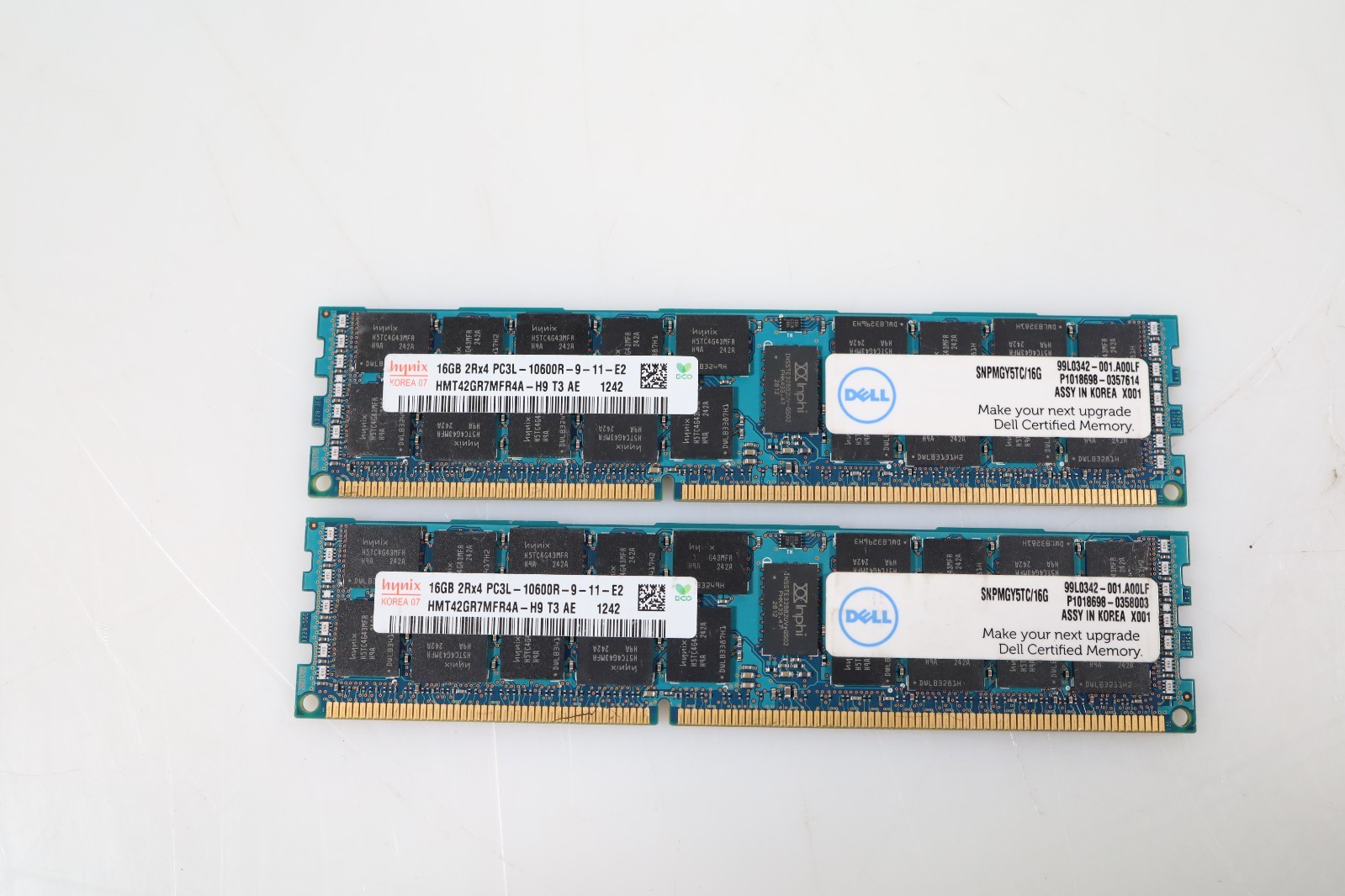 Lot 2x 16GB (32GB) SK Hynix HMT42GR7MFR4A-H9 1333MHz PC3-10600 RDIMM DDR3 Server