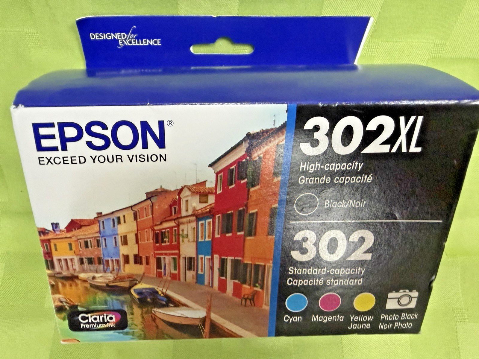NEW SEALED Epson 302XL Black 302 CMYPK Ink Cartridge T302XL-BCS EXP 12/2028 OEM