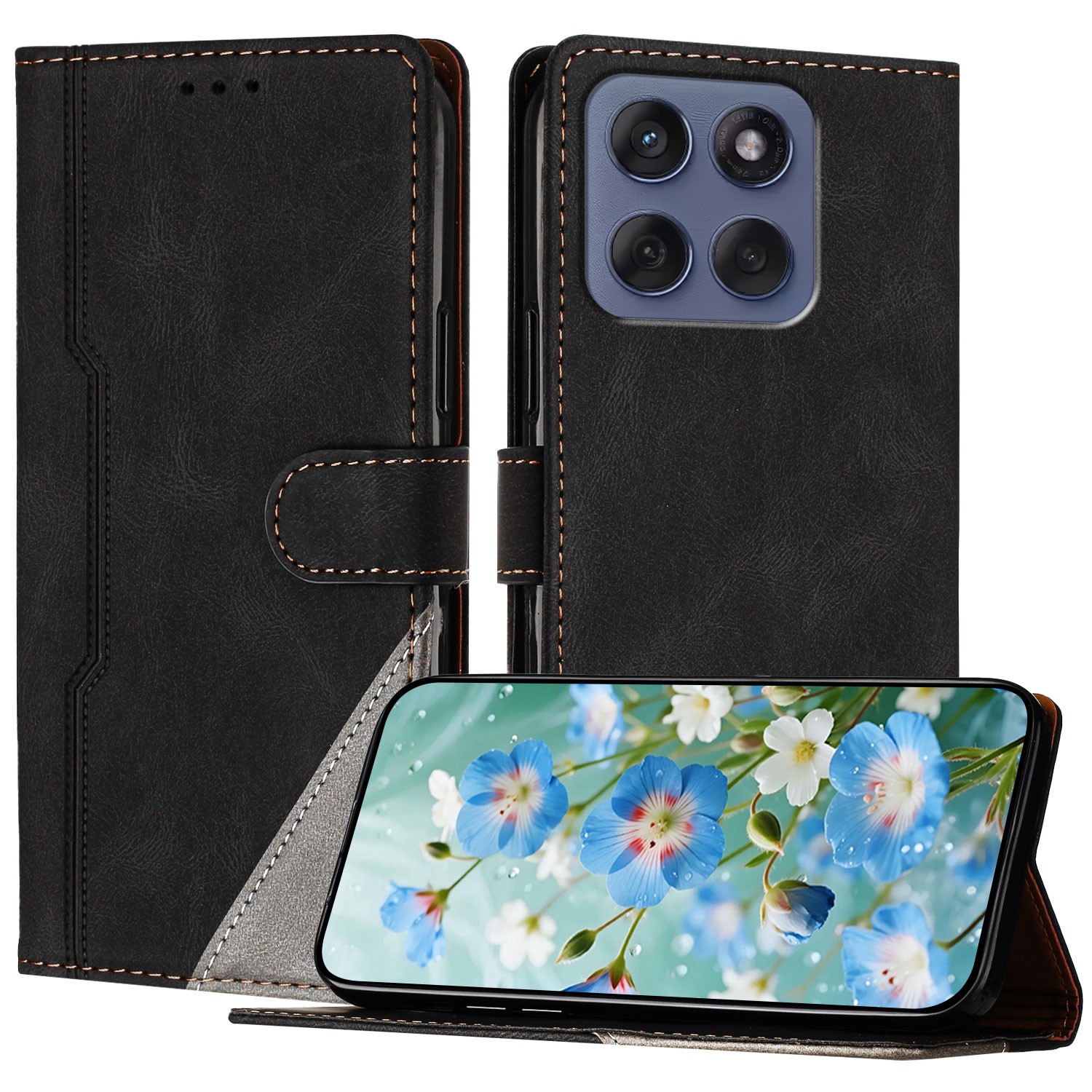 Splice Leather Wallet Cover Case For Motorola G Stylus G Play G22 G42 Edge E30