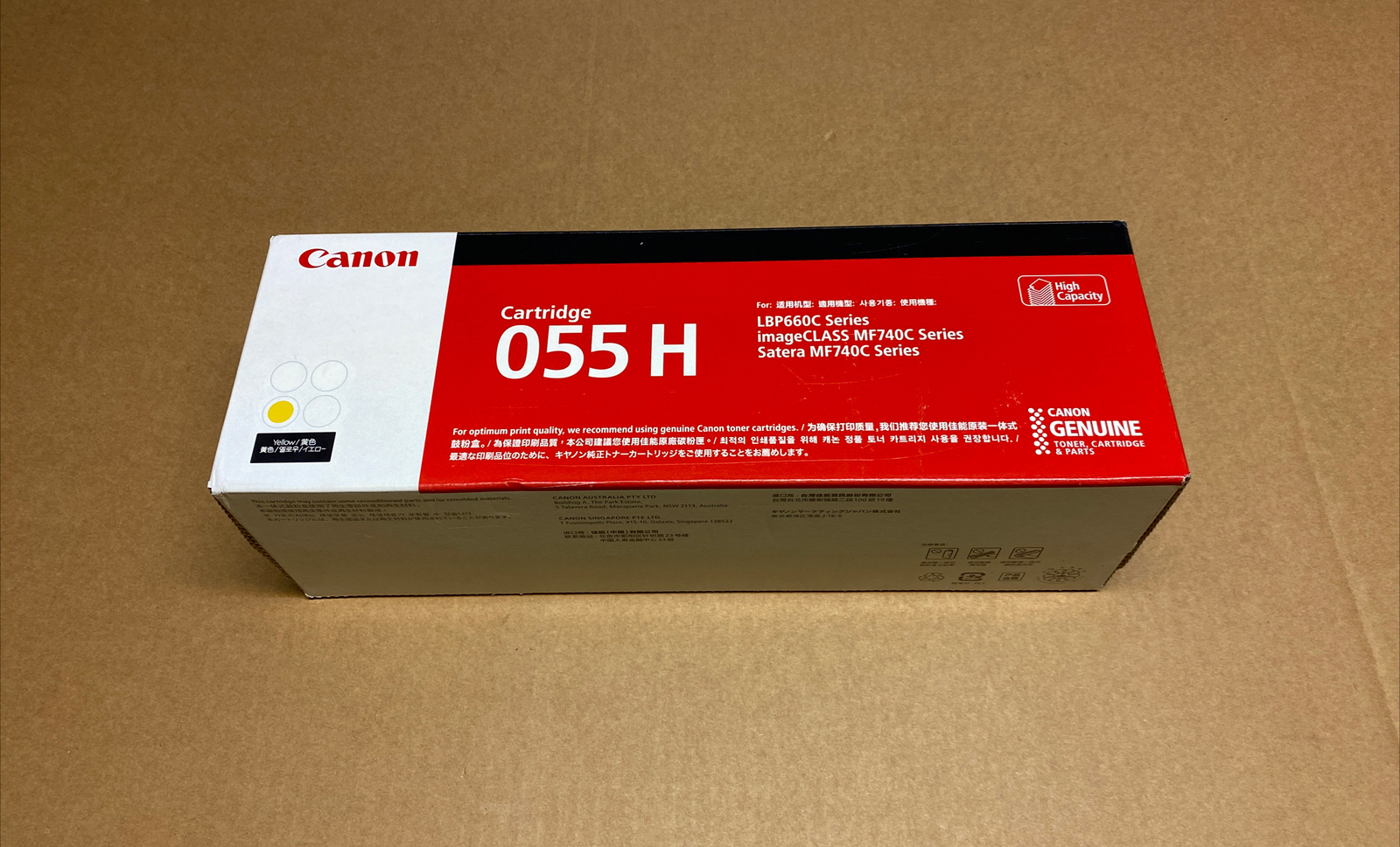Genuine Canon CART-055H Y Yellow Toner Cartridge - for CANON IMAGECLASS MF746CX