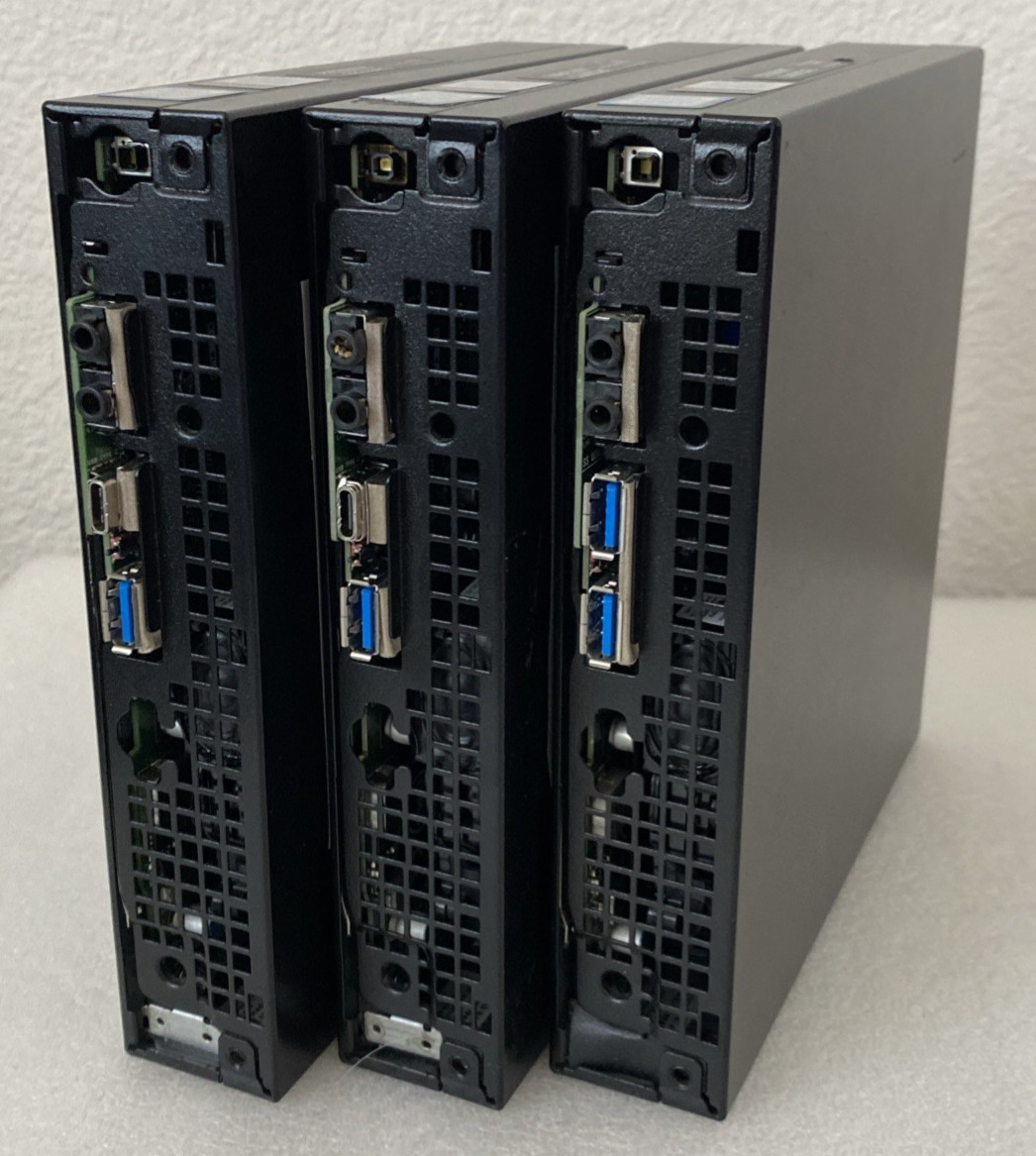 LOT of 3 Dell Optiplex (1) 3060M & (2) 5070M W/i5-8500t-2.1 /Barebones (working)
