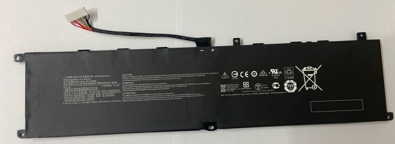 Genuine BTY-M6M battery for MSI GE76 GE66 GS66 Stealth SF 10SF-005 MS-16V1/95Wh