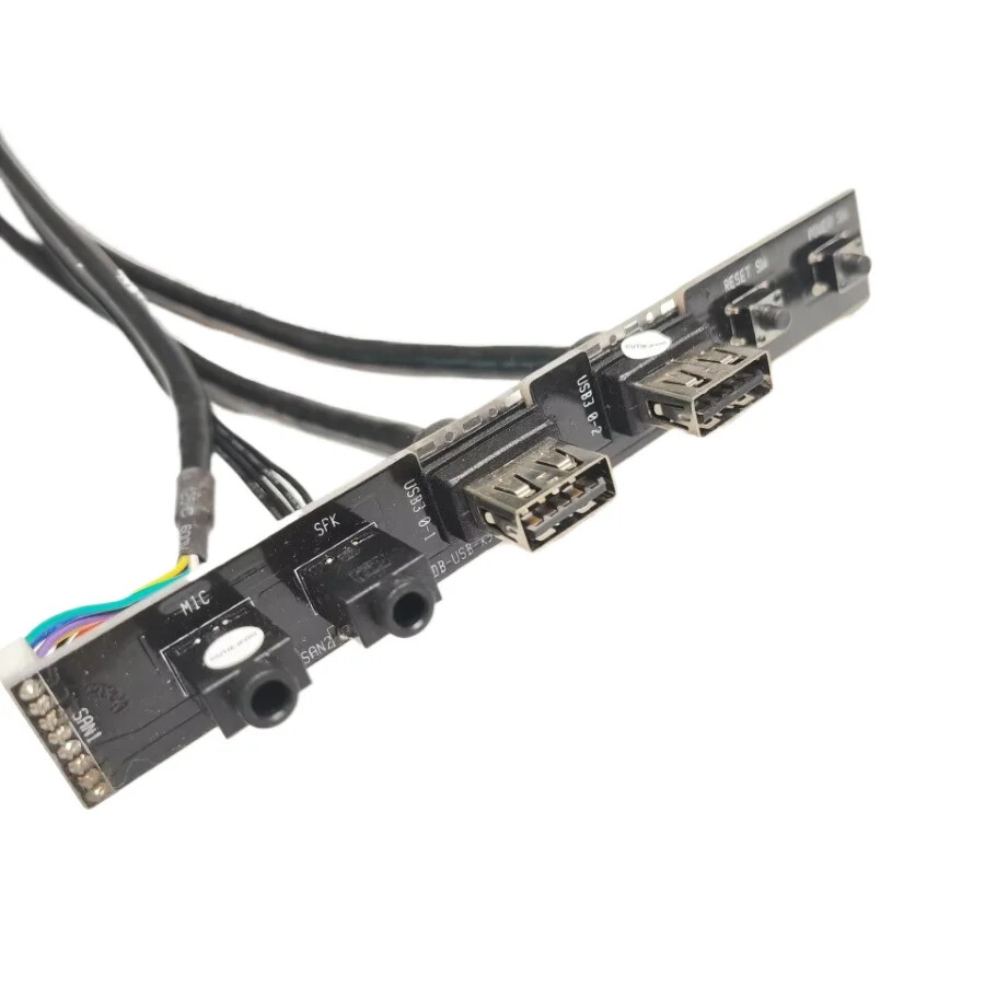 Computer Motherboard Panel Cable 19P 9P Power Reset SW To USB 3.0 HD Audio Front