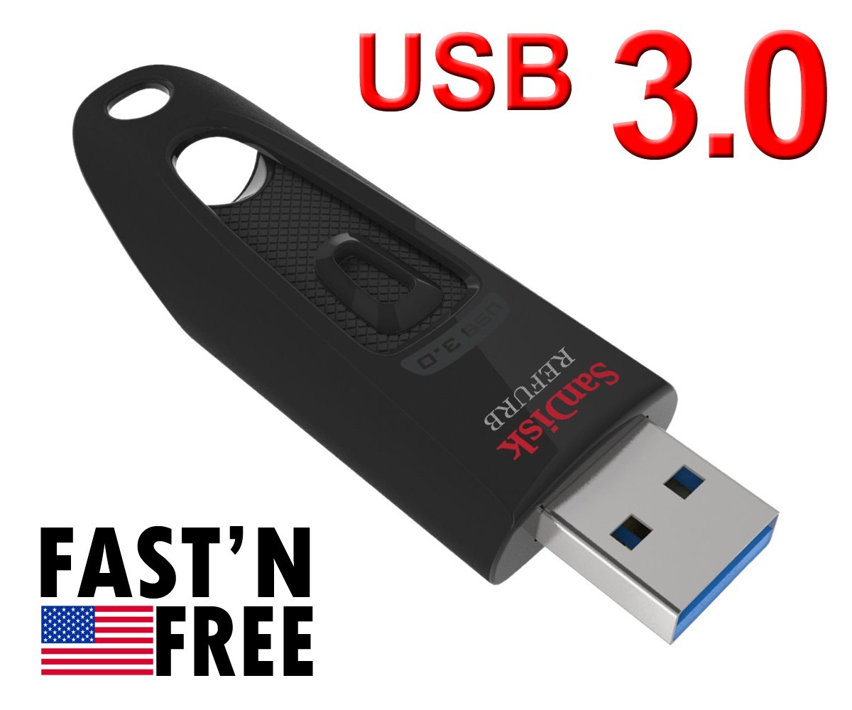 LOT 200x SanDisk 32GB ULTRA USB 3.0 flash drive -SDCZ48-032G 32 GB - 100 MB/s