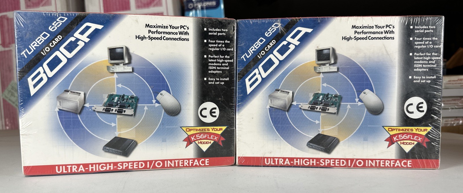Lot Of 2 BOCA1x2 I/O Card High-Speed I/O Interface One Parallel/Two Serial Ports