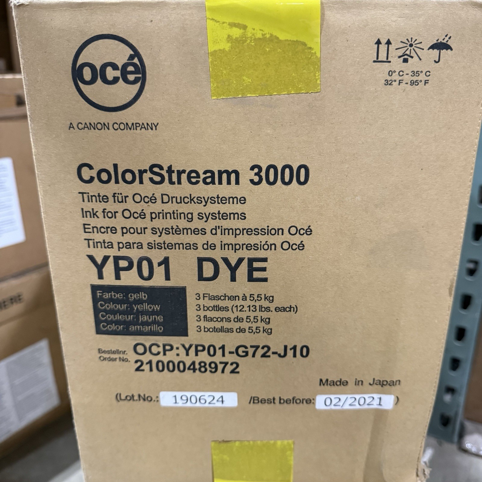 Canon 7293B010AA / OCE 2100048972 INK Yellow for ColorStream 3200 / 3500 / 3700