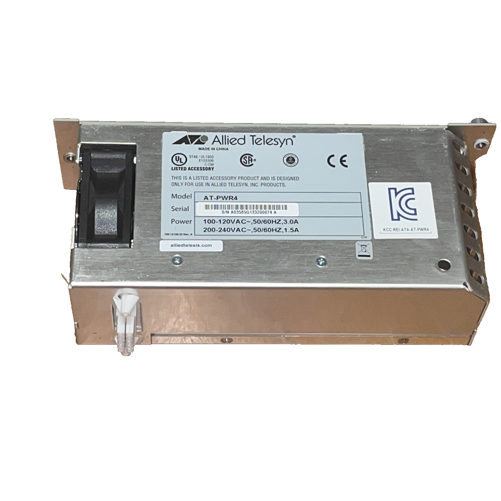 Allied Telesis AT-PWR4 Power Supply for Allied Telesis AT-MCR12 Rack Media Converter