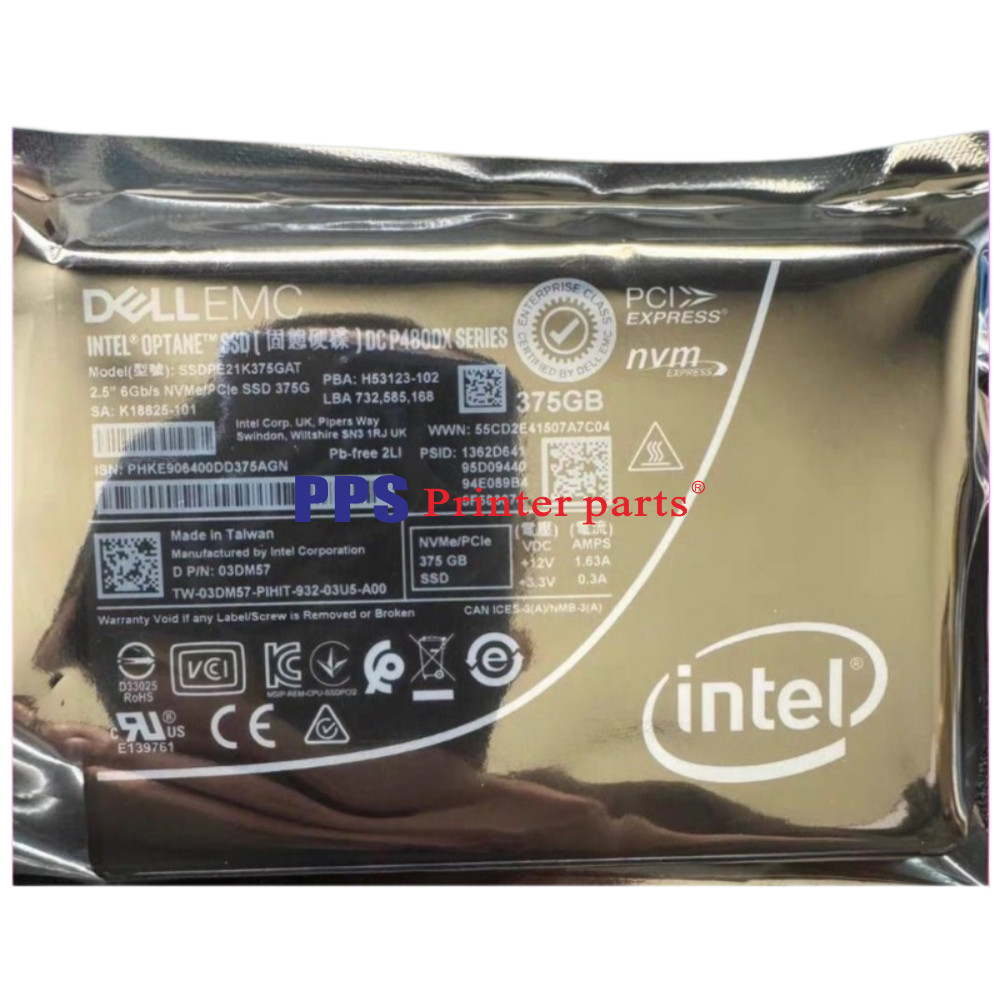 DELL Optane P4800x 375GB SSD SSDPE21K375GAT U.2 NVME PCIE Solid State Drives