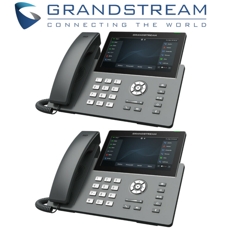 2 Grandstream GRP2670 12-Line 6 SIP IP Phone WiFi Bluetooth Color Touchscreen