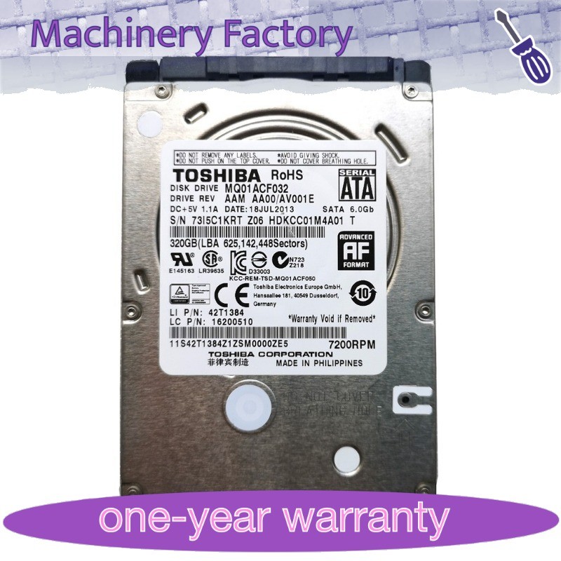 New Toshiba 320GB MQ01ACF032 7200RPM 16MB SATA 2.5" Laptop HDD Hard Disk Drive