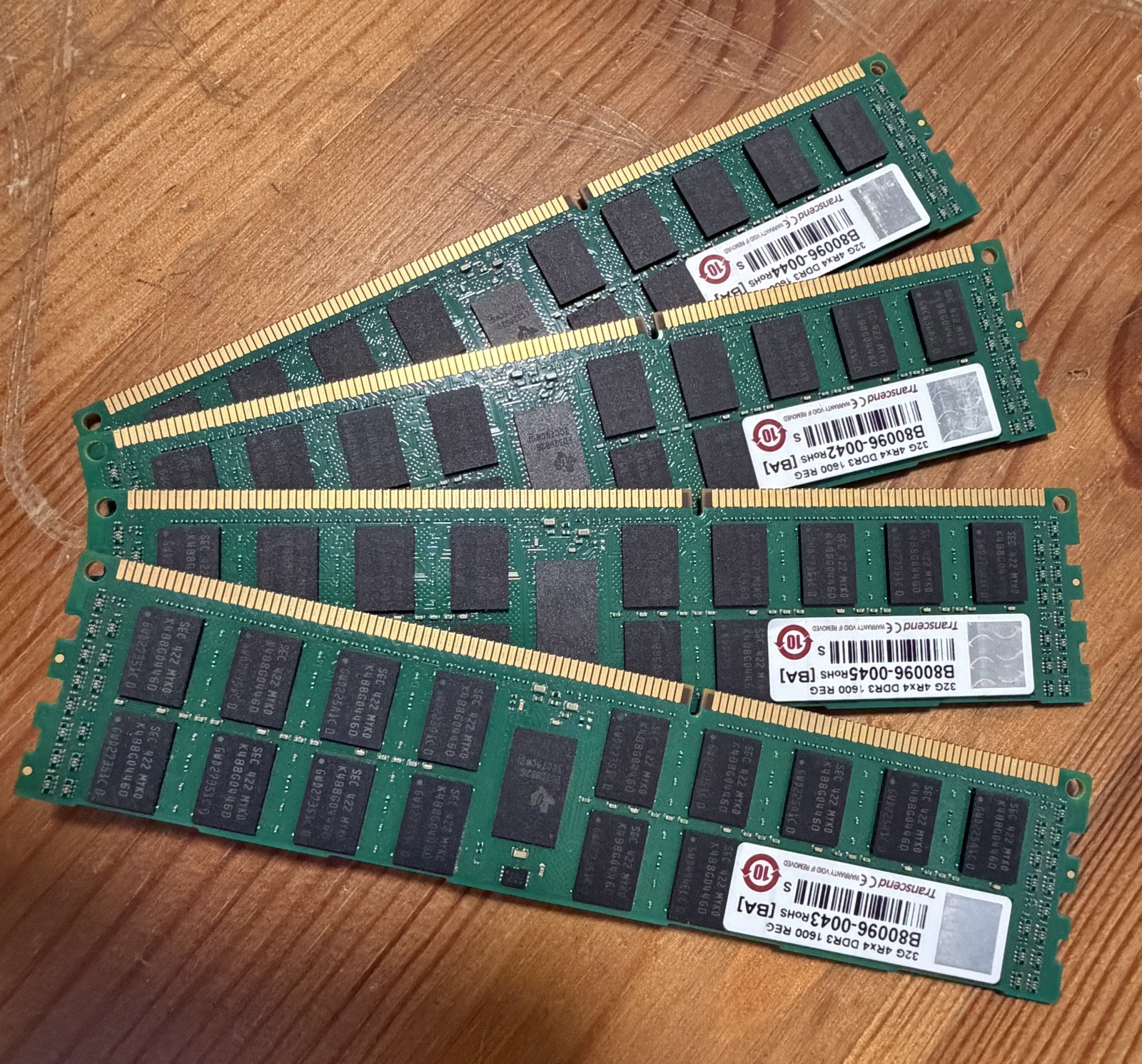 128GB RAM Kit (4x32GB) NON-ECC, Transcend, DDR3/PC3, Model: B80096-0043