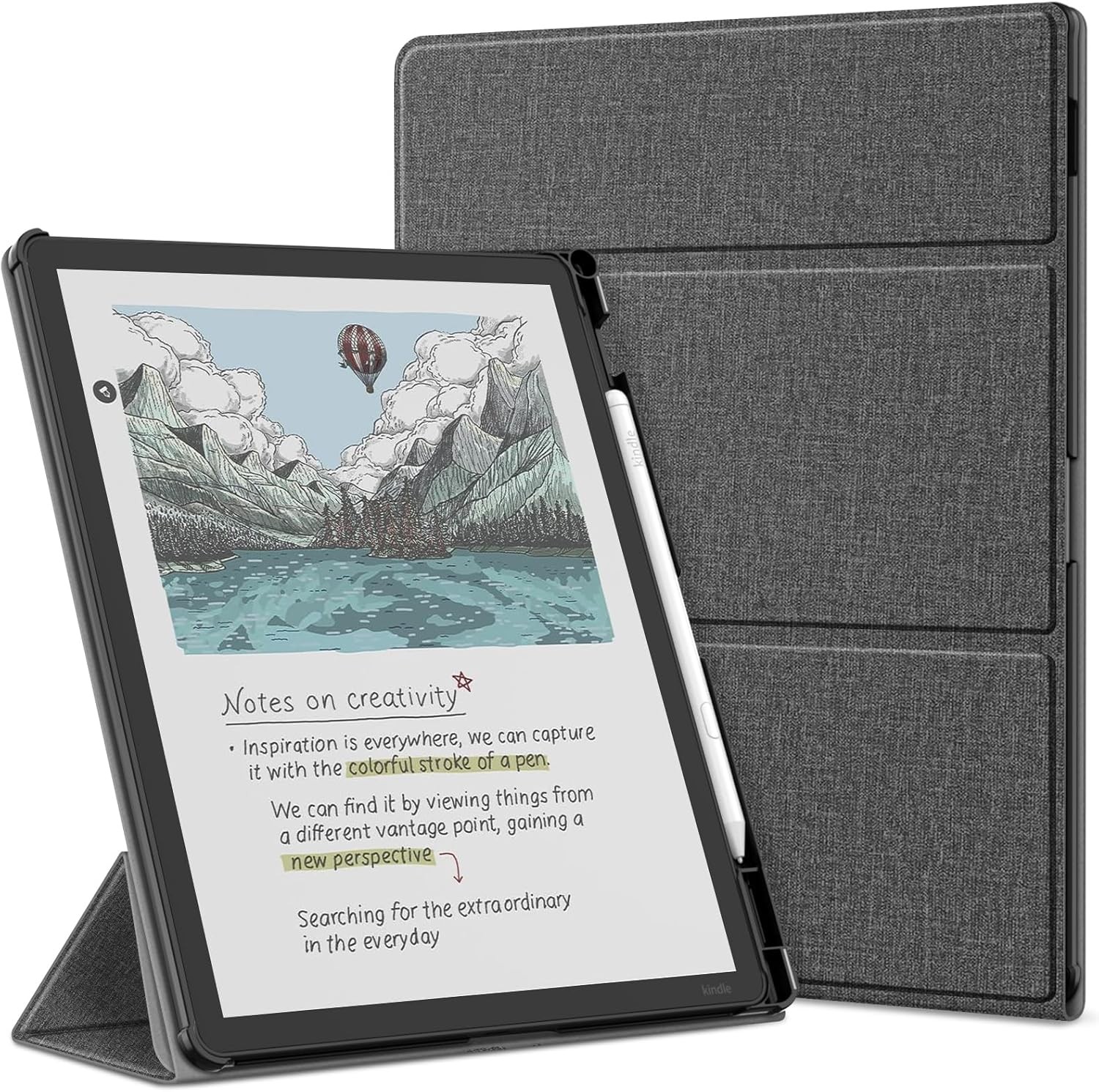 Trifold Case for 11" Kindle Scribe (3rd Gen 2025) Two Viewing Angles Stand Cover