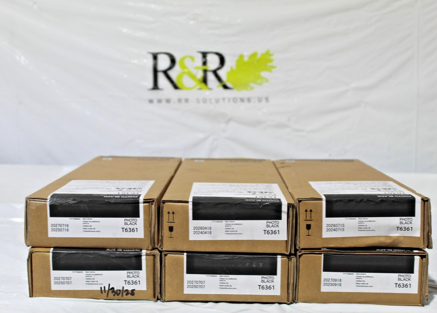 Set of 6 Non Expired Epson Ink Cartridges for Stylus Pro Sealed Photo Black