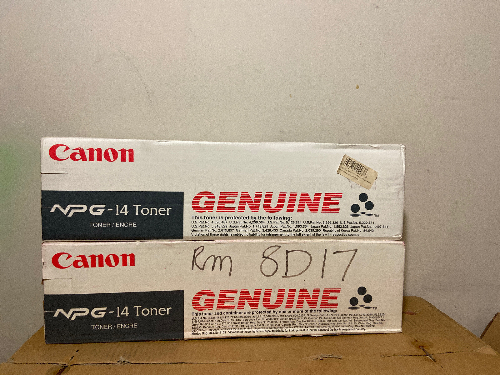 Lot of 2 Genuine Canon NPG-14 Black Toner Cartridge