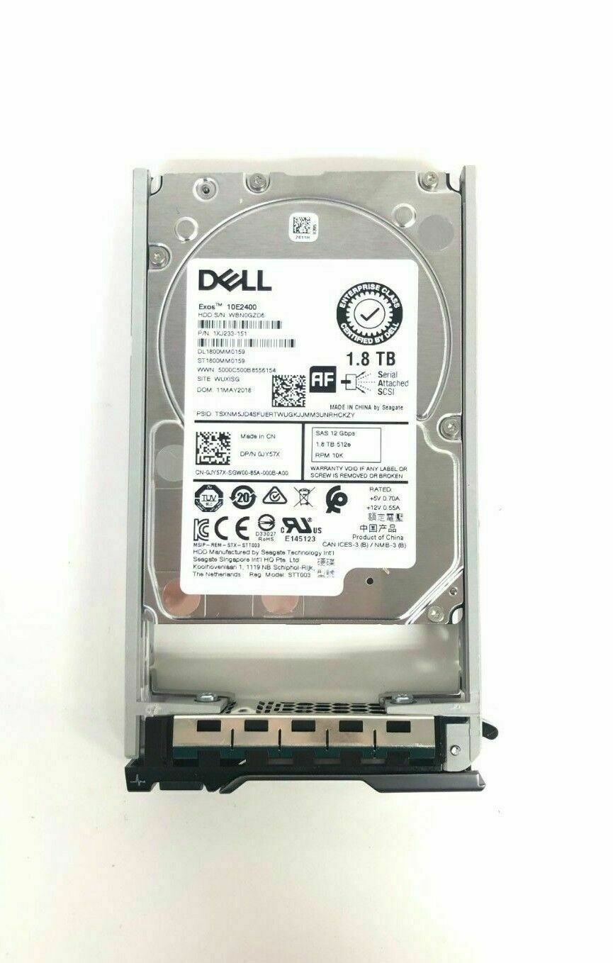NEW FOR Dell RVDCJ 0RVDCJ 1.8TB 10K SAS 2.5" 12G HDD Hard Drive ST1800MM0198