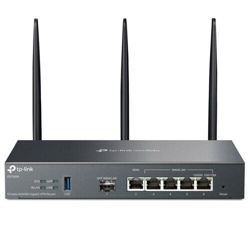 TP-Link ER706W Wi-Fi 6 IEEE 802.11 a/b/g/n/ac/ax Ethernet Wireless Router Dual