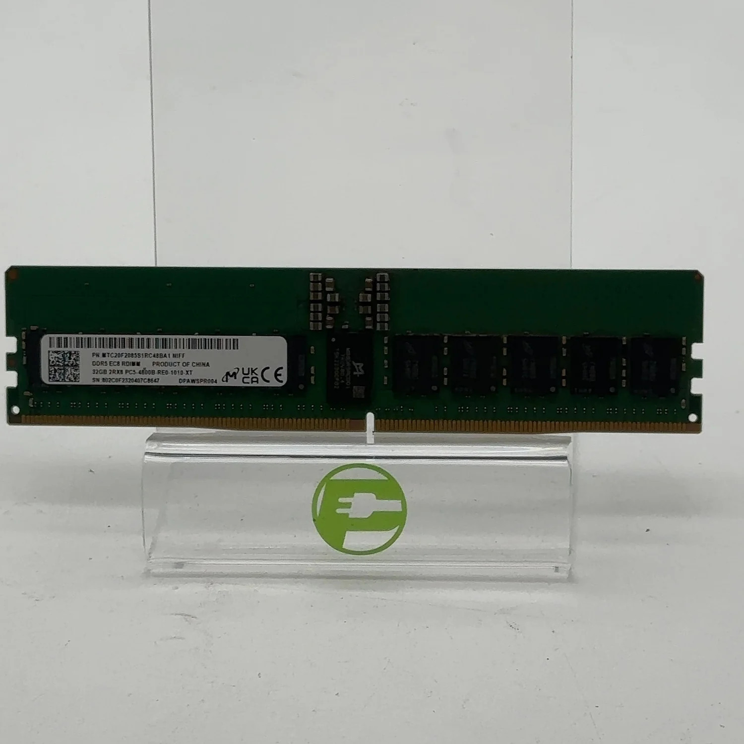 Micron Server Memory 32GB (1x32GB) RAM DDR5 4800MHz MTC20F2085S1RC48BA1