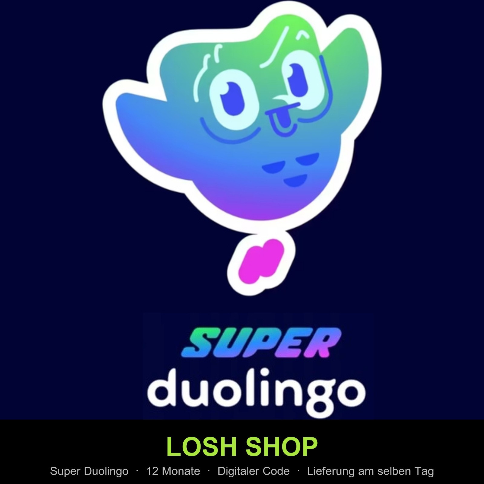 Super Duolingo 12 Month Subscription Code 1 Year Premium Instant Digital