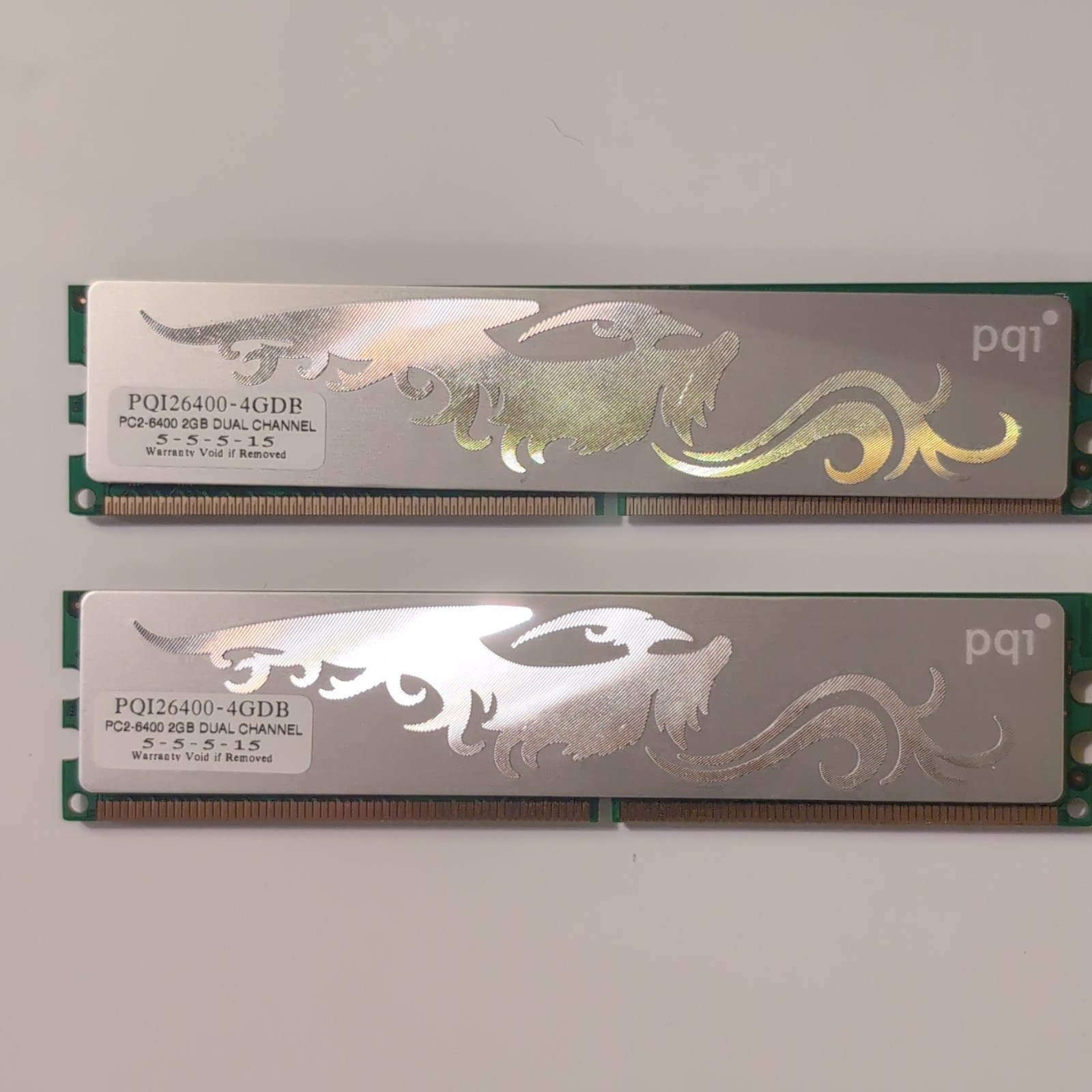 PQI  4GB (2x2GB) PC2-6400 Dual Channel Desktop Memory Ram