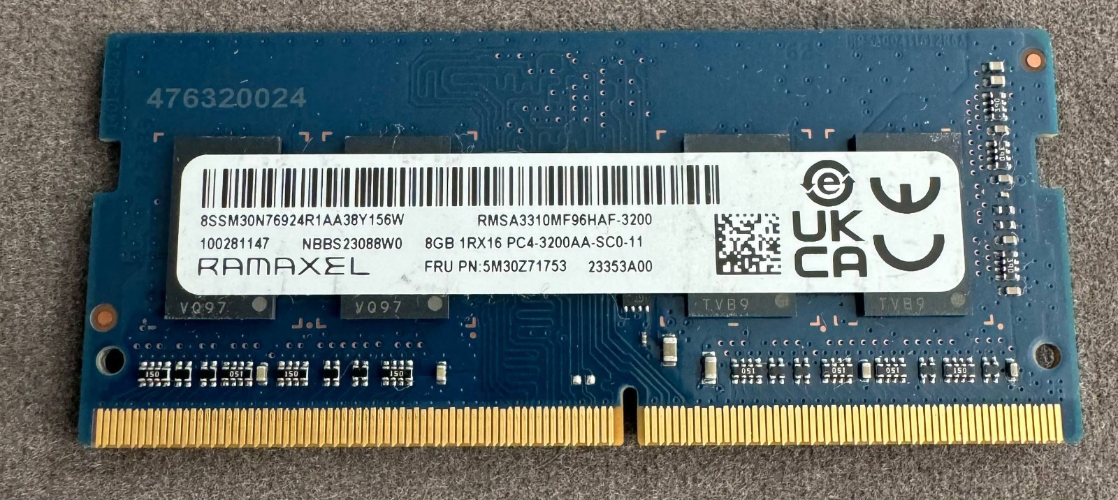 Ramaxel 8GB 1Rx16 SoDimm RMSA3310MF96HAF-3200 3200MHz