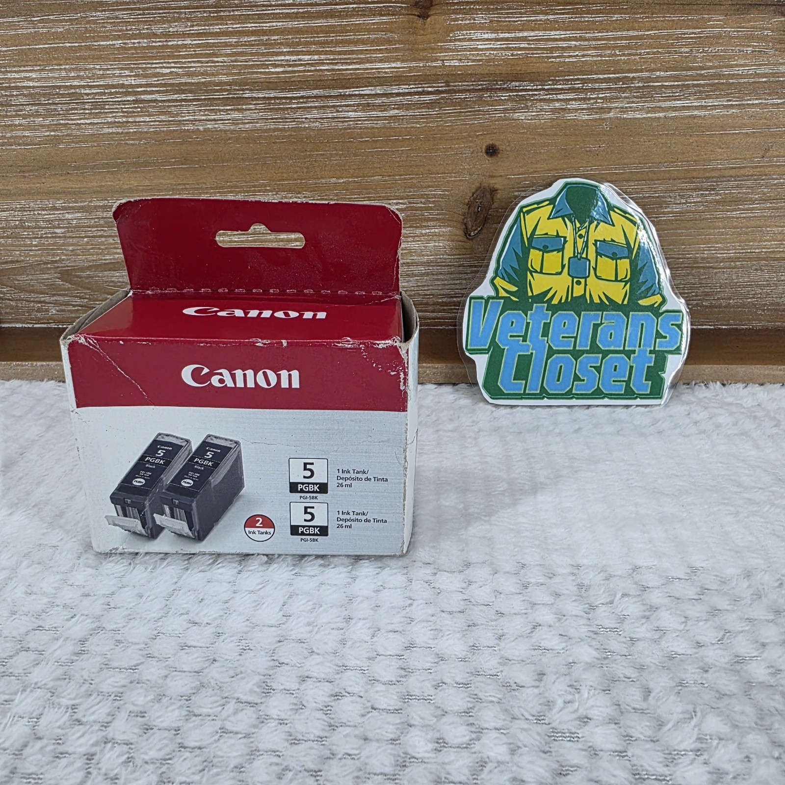 Genuine Canon PGI-5 PGBK Black Ink Cartridge 2PK Twin Pack OEM Sealed New
