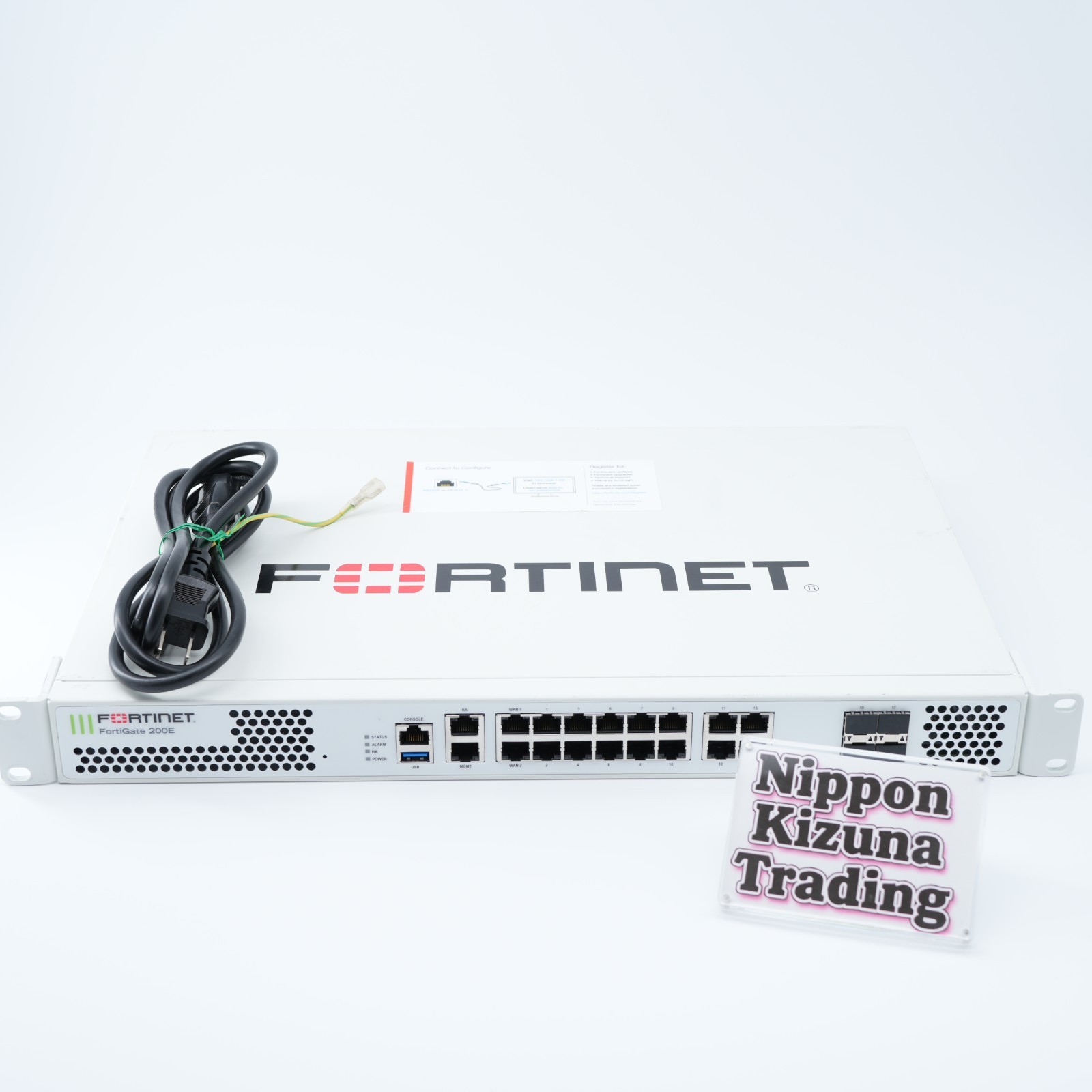 Fortinet Fortigate-200E FG-200E Network Security Firewall Initialized w/Adapter