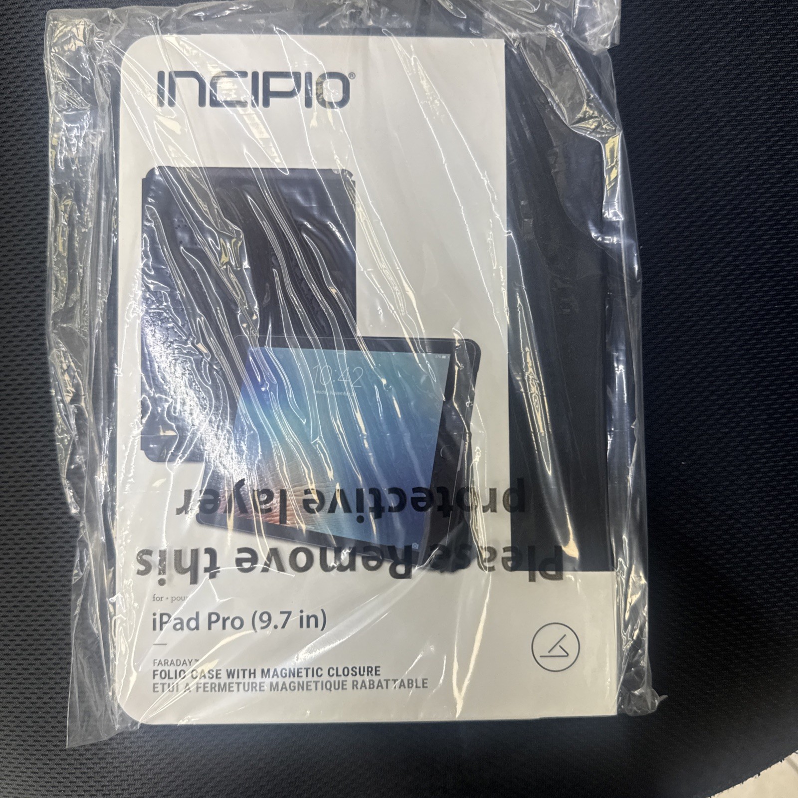 Incipio Faraday Folio Cover Case for iPad Pro 9.7" w/ Magnetic Closure Black