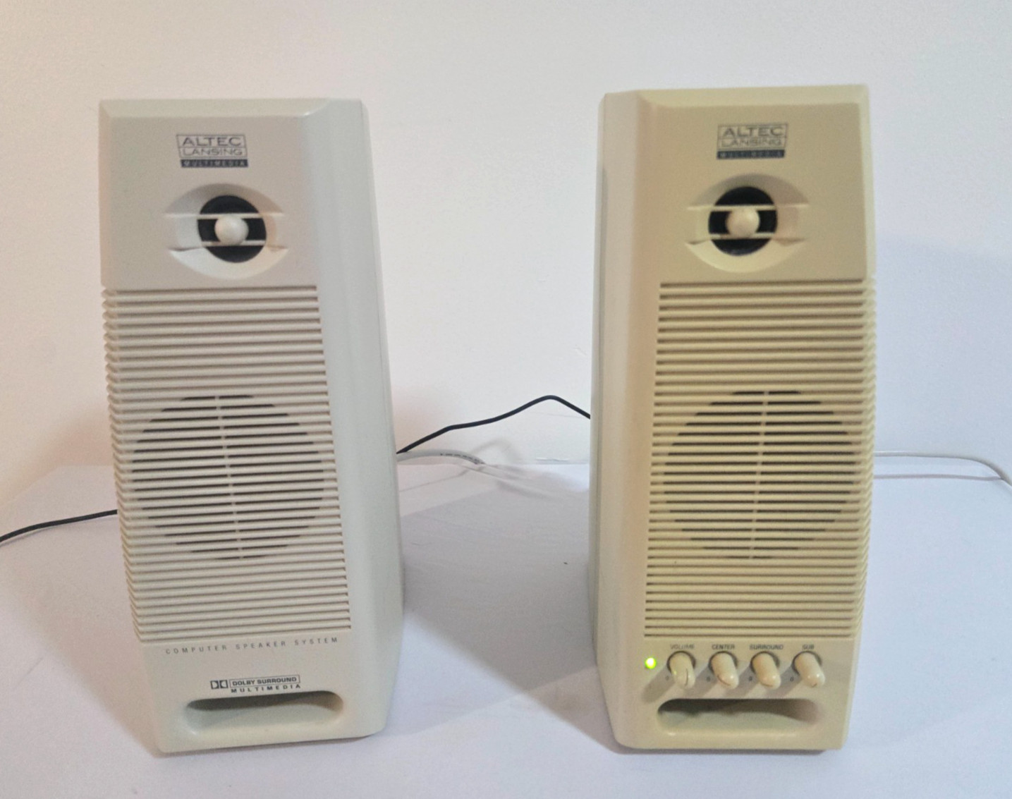 Vintage Altec Lansing ACS490 Multimedia Computer Speakers Tested w/ Adapter