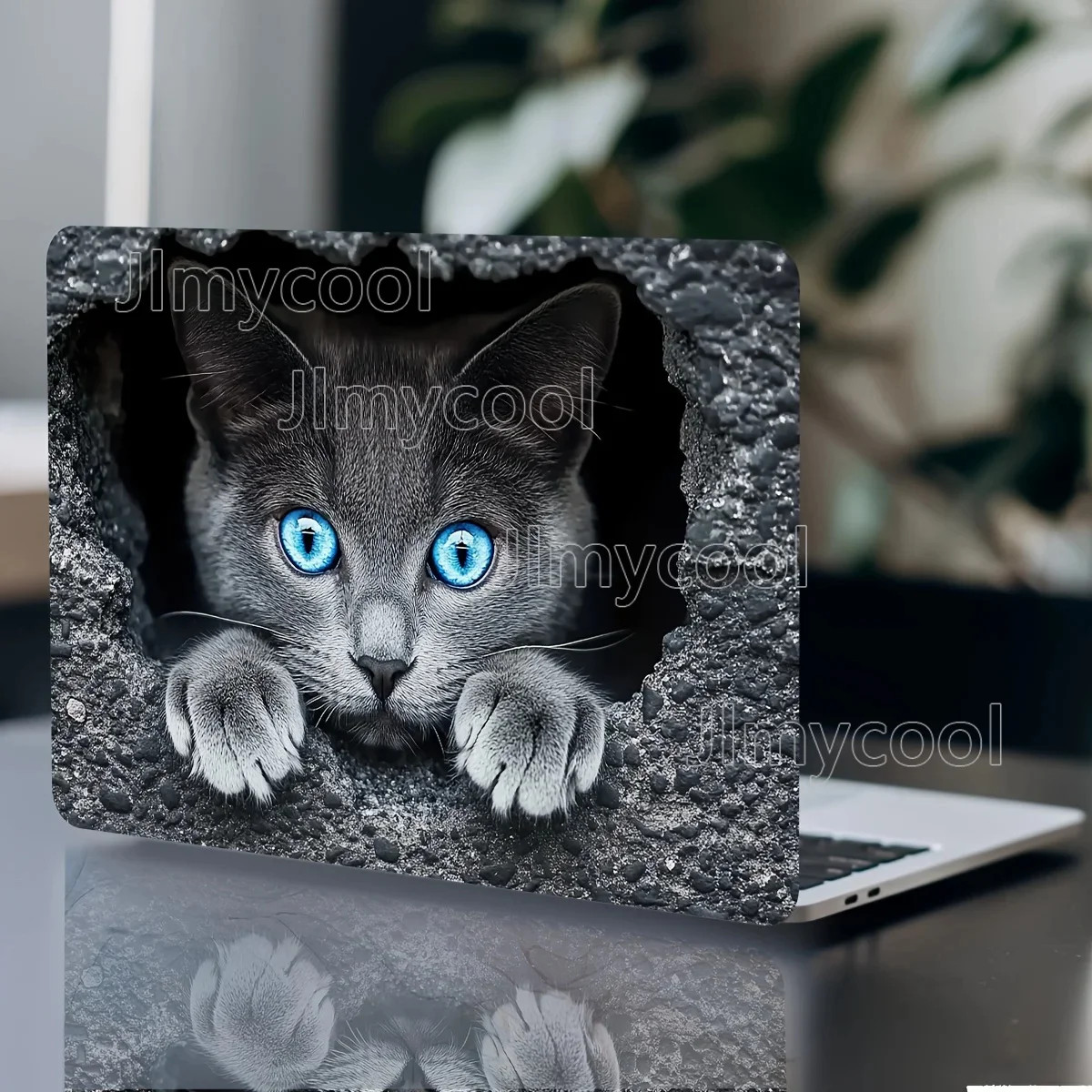 2x Cute Cat Laptop Art Stickers Protective Cover Universal Non reusable Sticker