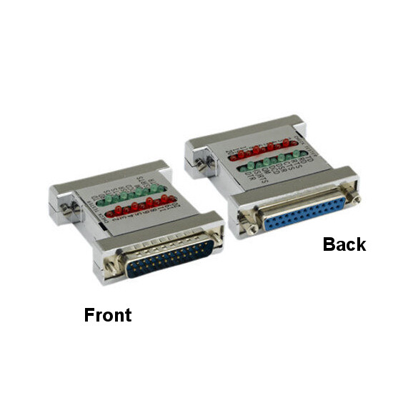 KNTK DB25 25Pin 25Pin Check Tester LED Indicator for Testing Cable Setup Contact