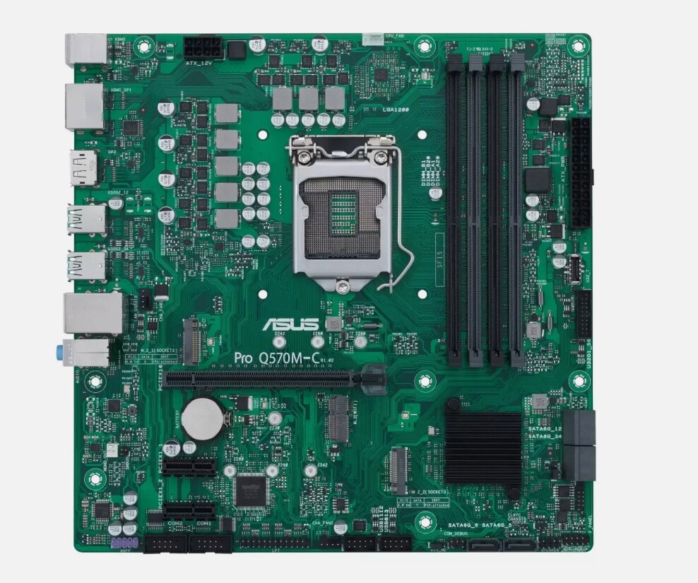 For ASUS PRO Q570M-C Motherbaord Q570 LGA1200 DDR4 128G DP+HDMI M-ATX Tested ok
