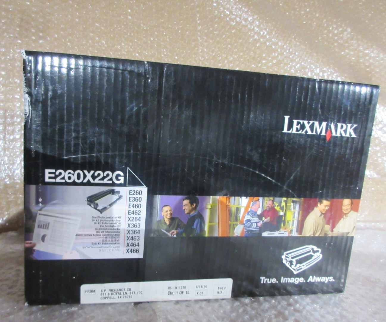 Lexmark E260X22G Black Drum Toner Cartridge