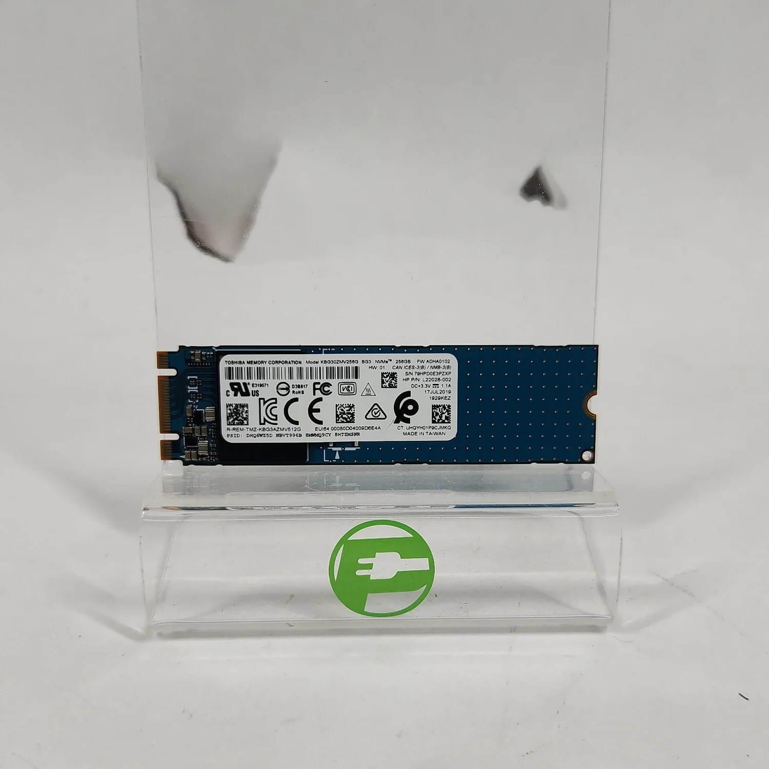 Toshiba 2280mm BG3 256GB M.2 NVMe Gen 3.0 x 4 SSD KBG30ZMV256G