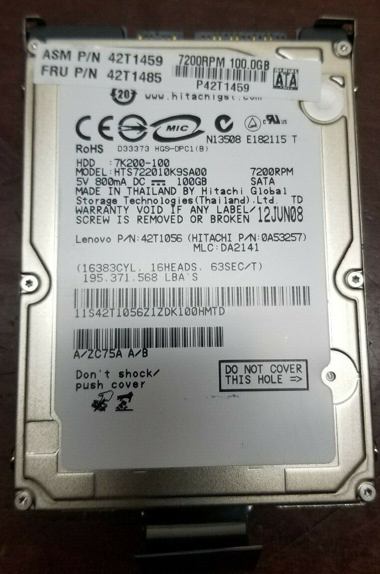 Hitachi Lenovo 45N7255 7K500 HTS725032A9A364 320GB SATA 2.5 7200RPM Hard Drive