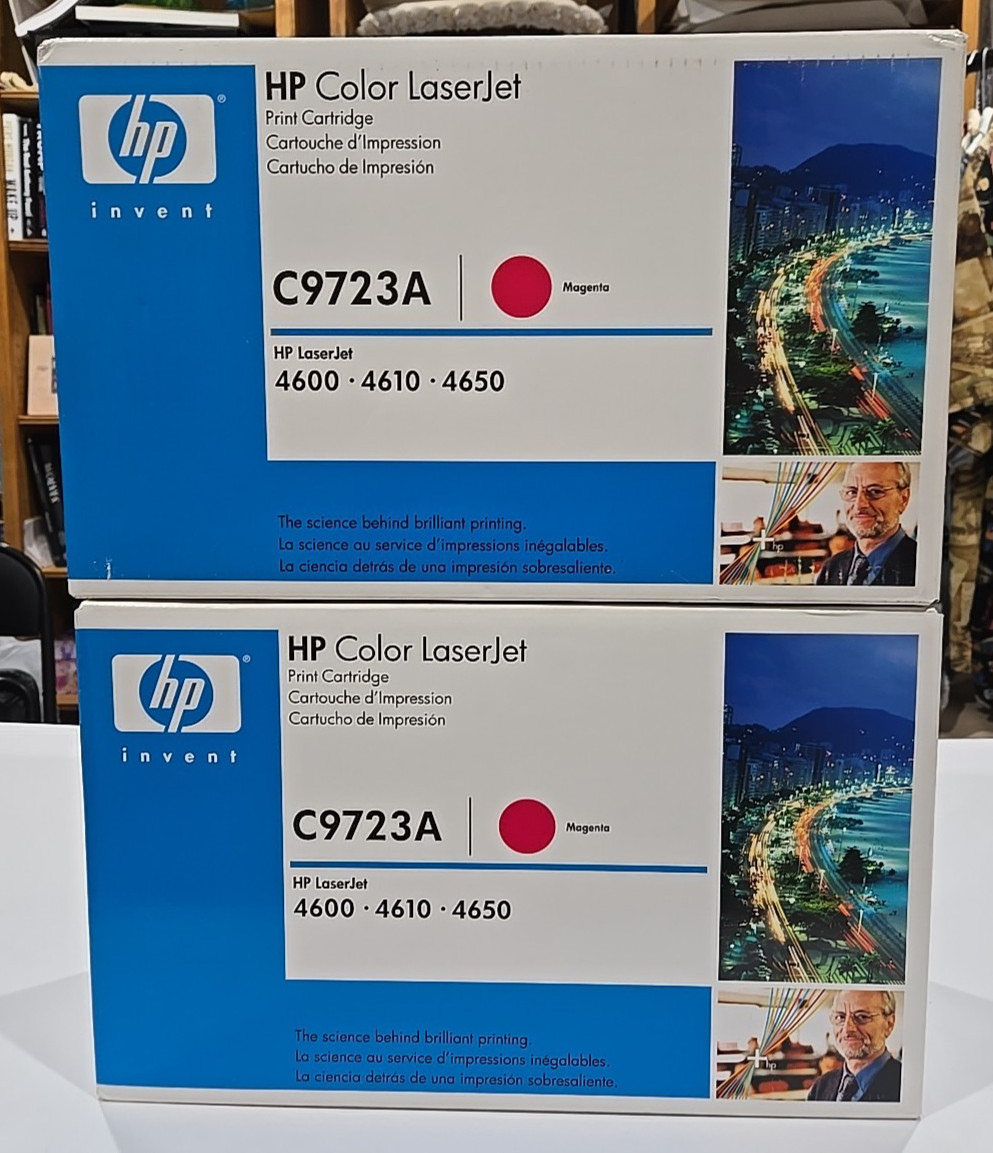 HP C9723A Magenta Toner Cartridge NEW Lot of 2