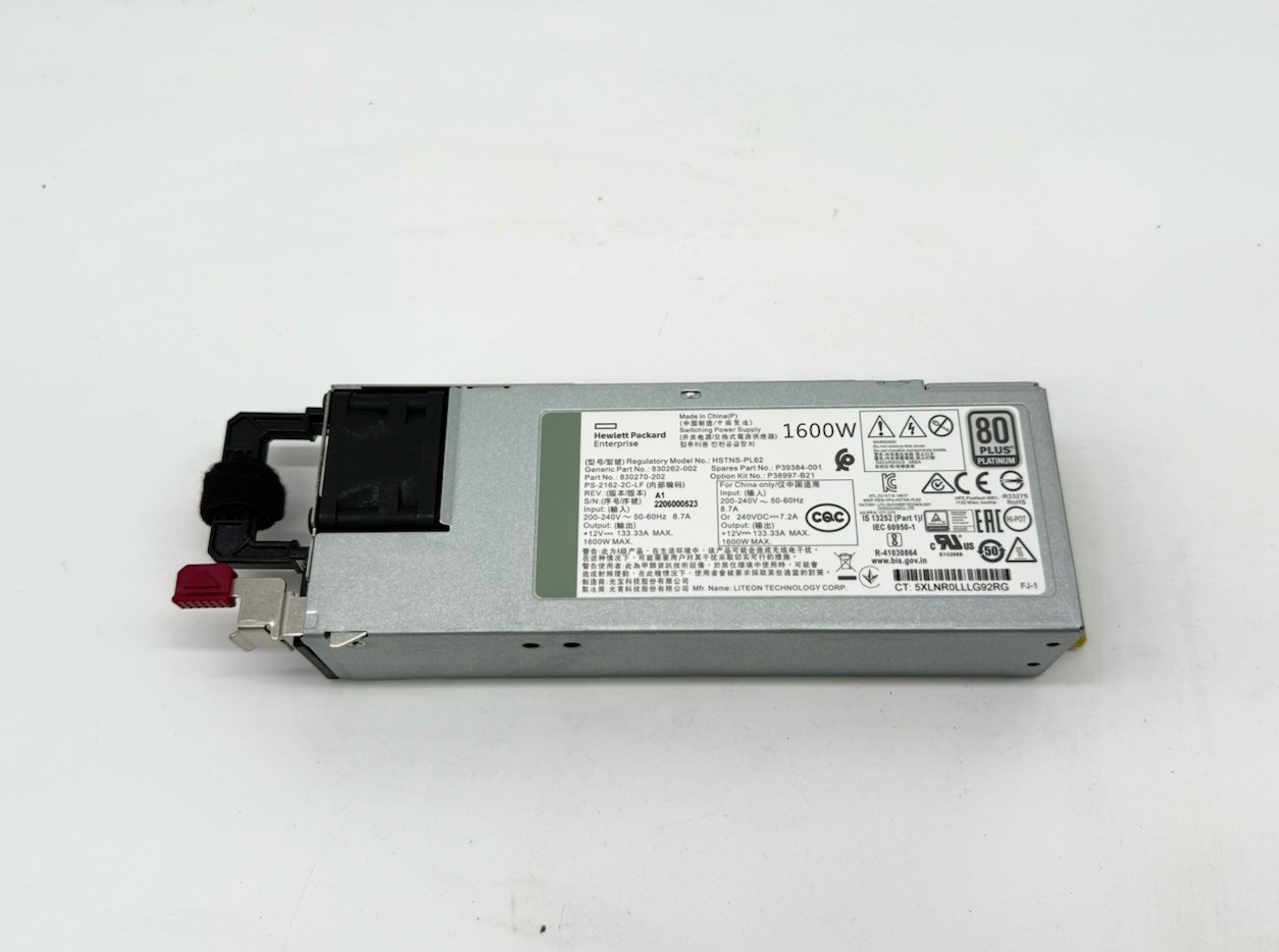 Lot 2 HPE 1600W P39384-001 HSTNS-PL62 Flex Slot Platinum PSU 830270-202