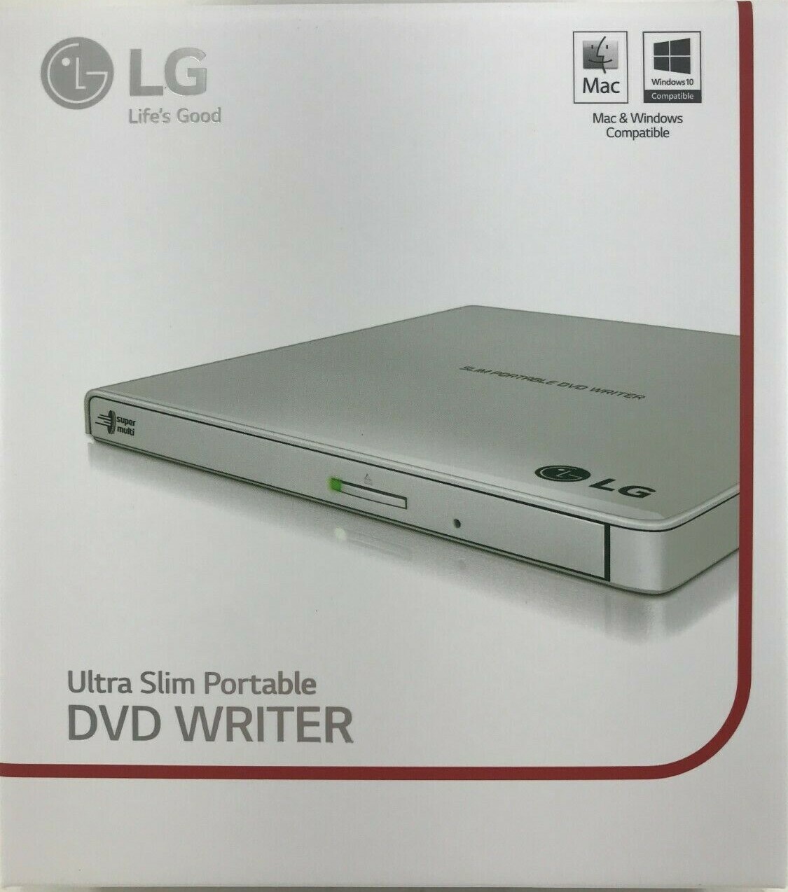 LG* Ultra-thin External Compact CD Burner, Model: Gp65Nw60