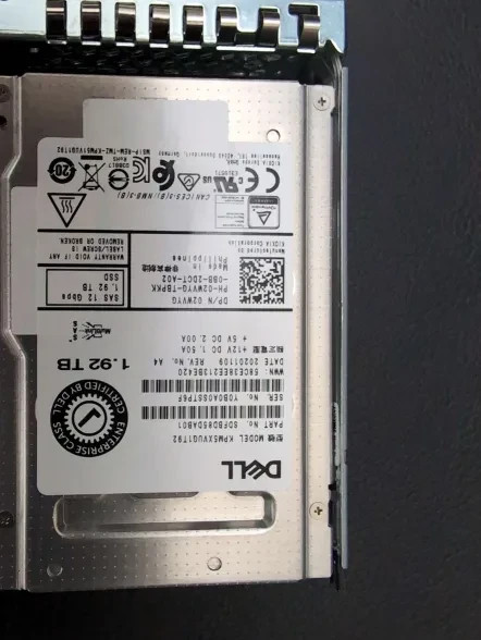 Dell 1.92TB SSD SAS Mix Use 12Gbps 512e 2.5" Hot-plug Drive (KPM5XVUG1T92)