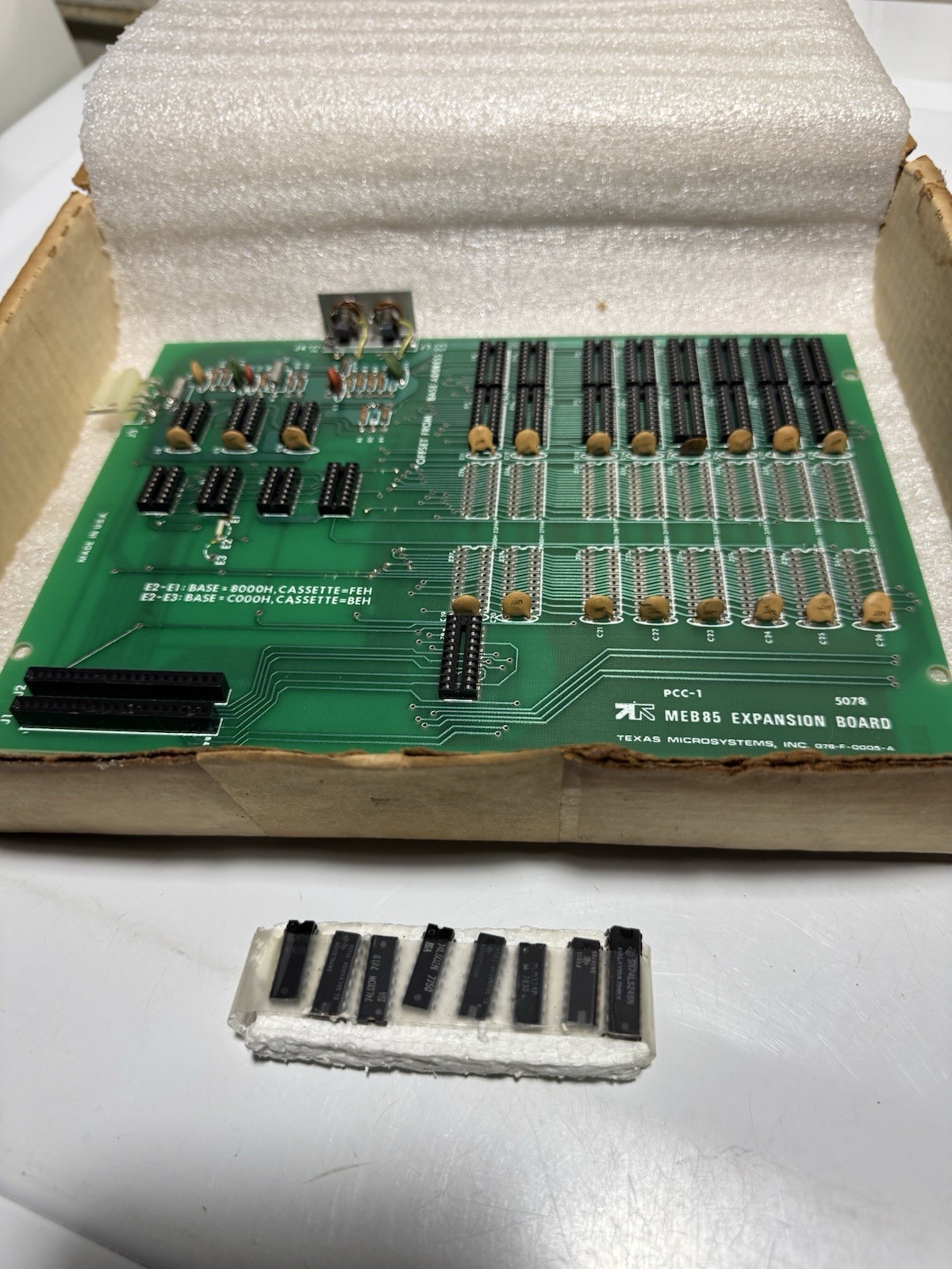 Intel 8085 vintage computer Board MEB85 Texas Microsystems