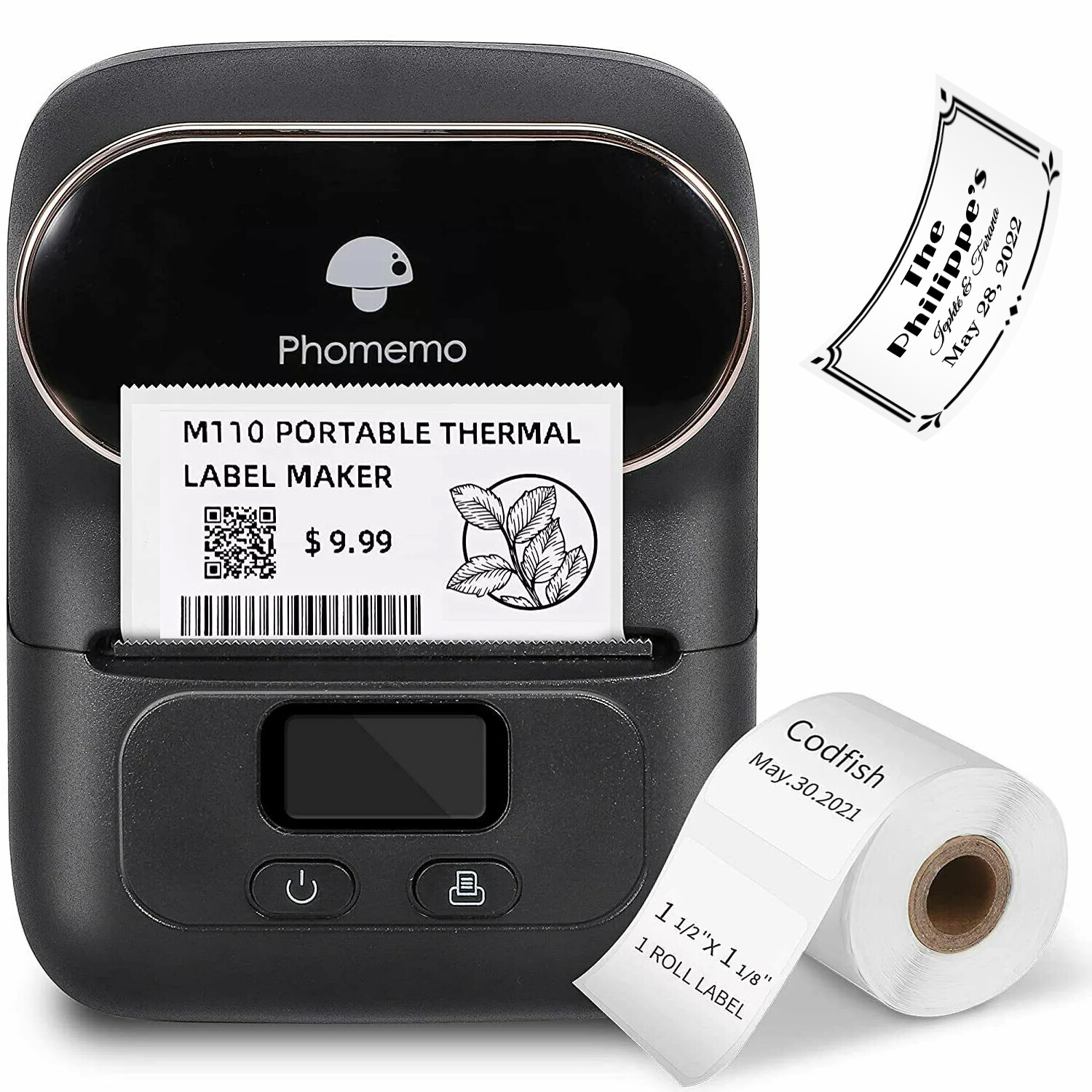 Phomemo M110 Printer Bluetooth Label Maker Machine Portable Thermal Printer Lot