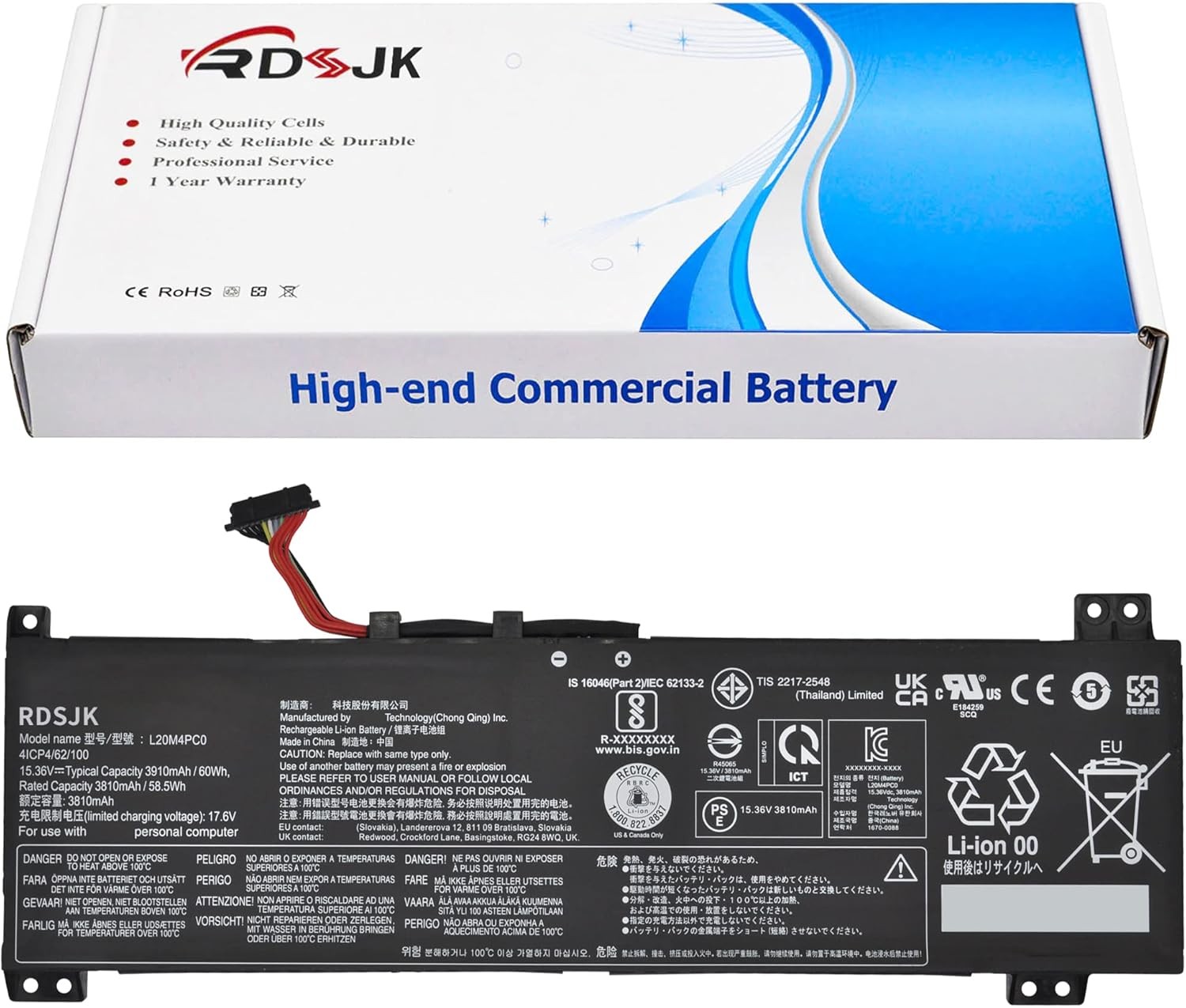 L20C4PC0 L20D4PC0 L20L4PC0 L20M4PC0 Laptop Battery for Lenovo Ideapad Gaming 3
