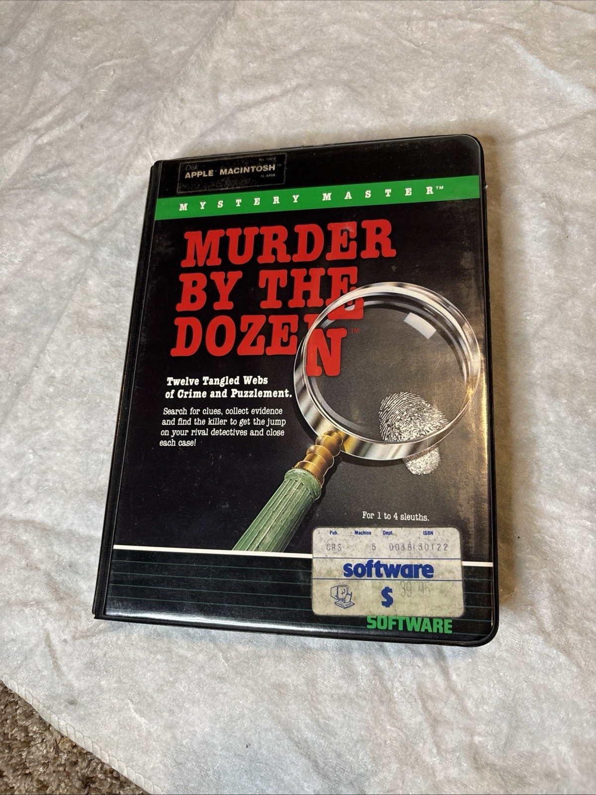 Mystery Master Murder by the Dozen Apple • CBS Software 1983 Floppy