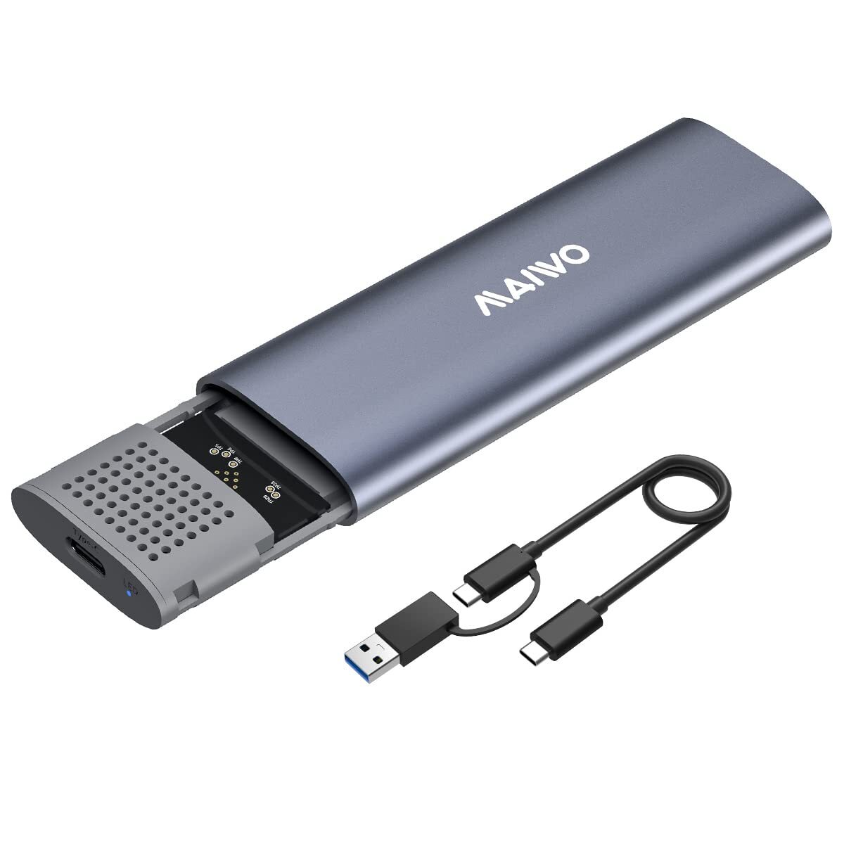 MAIWO M.2 NVMe SSD Enclosure USB 3.1 GEN2 10Gbps Support UASP Trim 8TB Capaci...