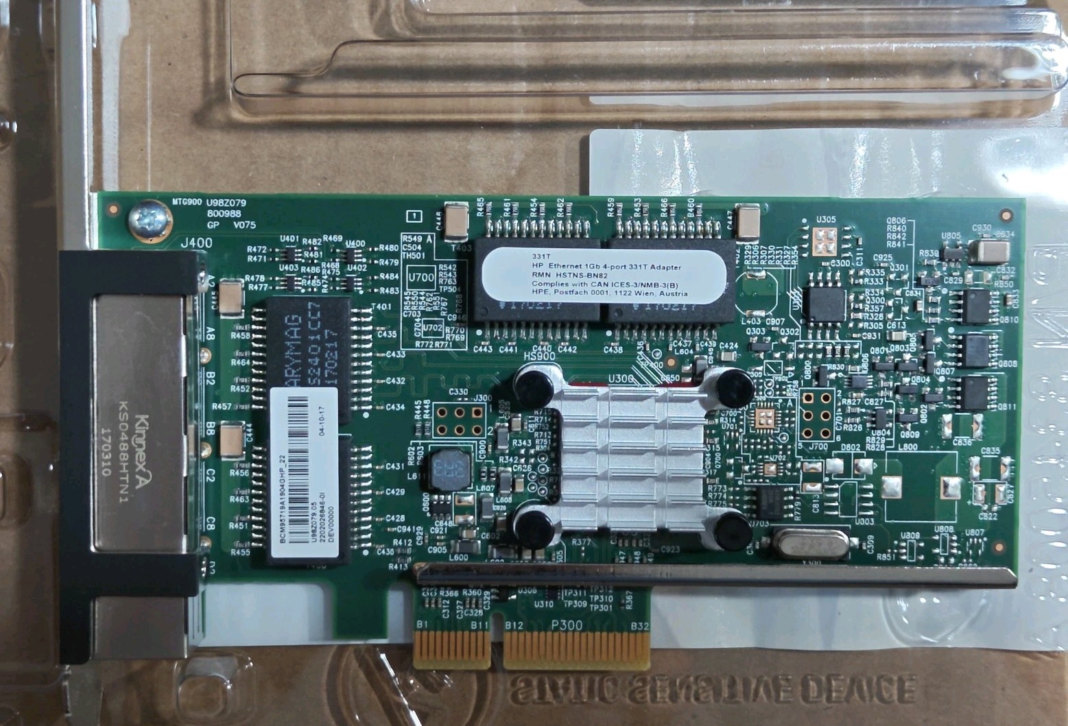 HP 647594-B21 Ethernet 1Gb 4-Port 331T Adapter Card 649871-001